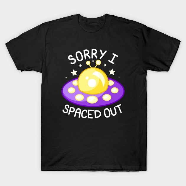 Sorry I Spaced Out - Yellow and Purple T-Shirt by JadedOddity